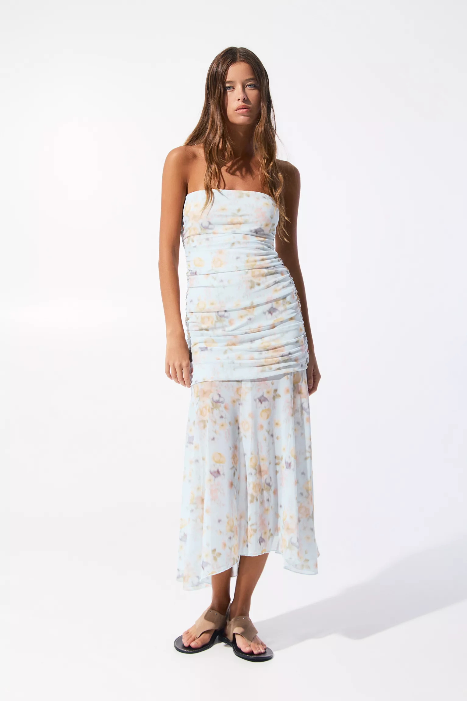 Floral pattern midi dress
